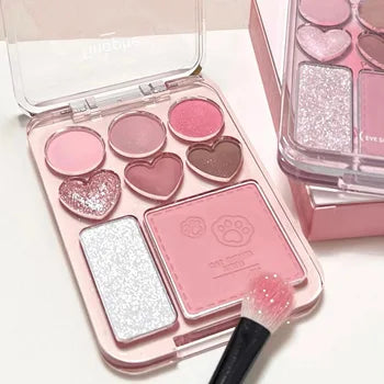 8-Color Pink Orange Eyeshadow Palette