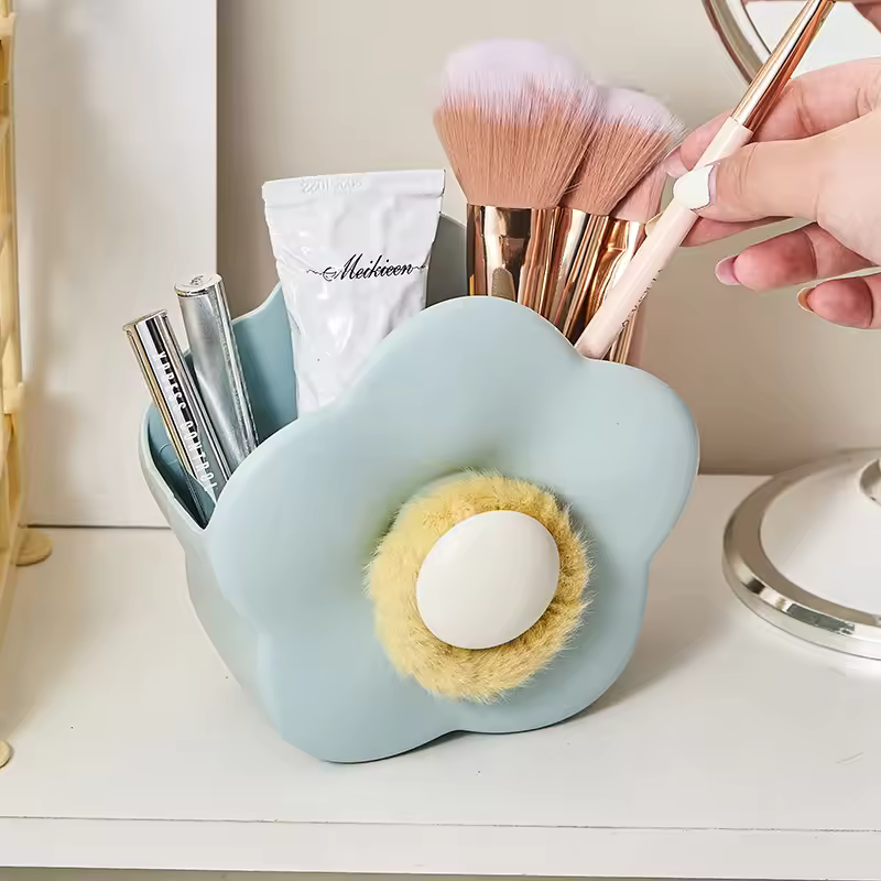 Flower Makeup Brush Storage Box