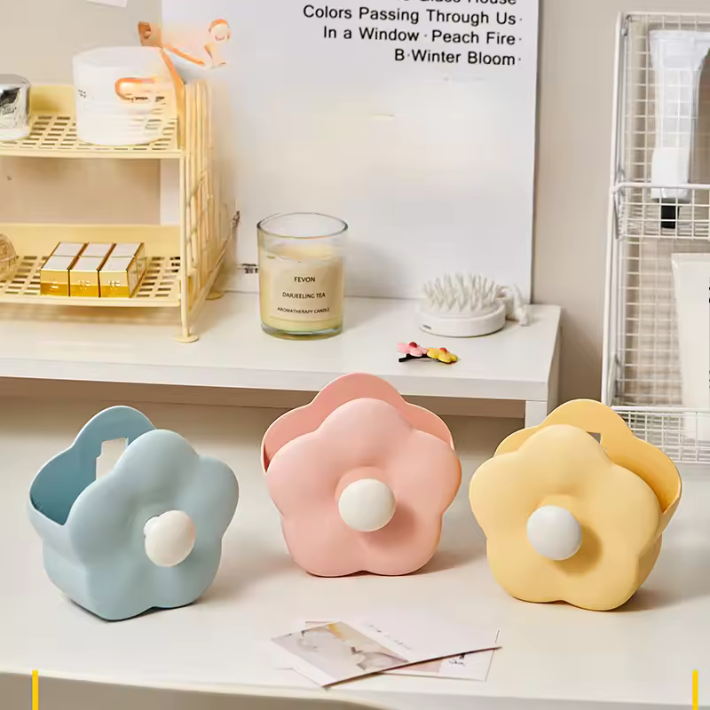 Flower Makeup Brush Storage Box