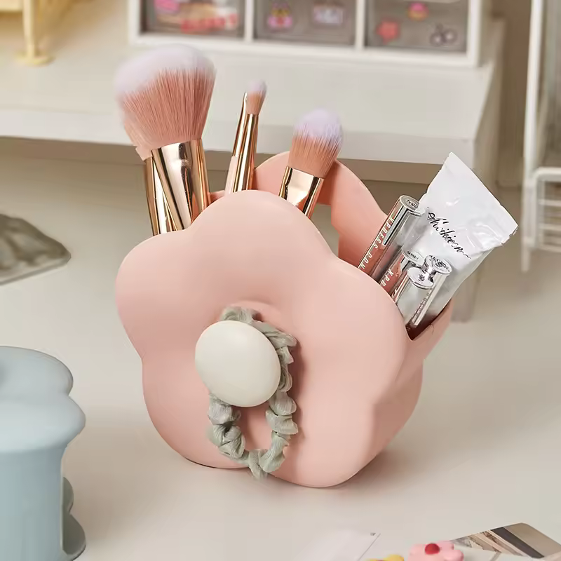 Flower Makeup Brush Storage Box
