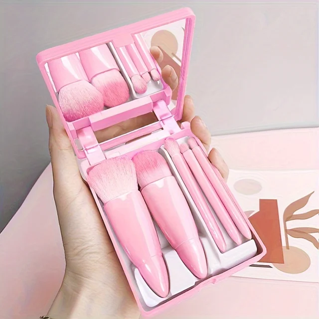 5Pcs Portable Travel Makeup Brushes