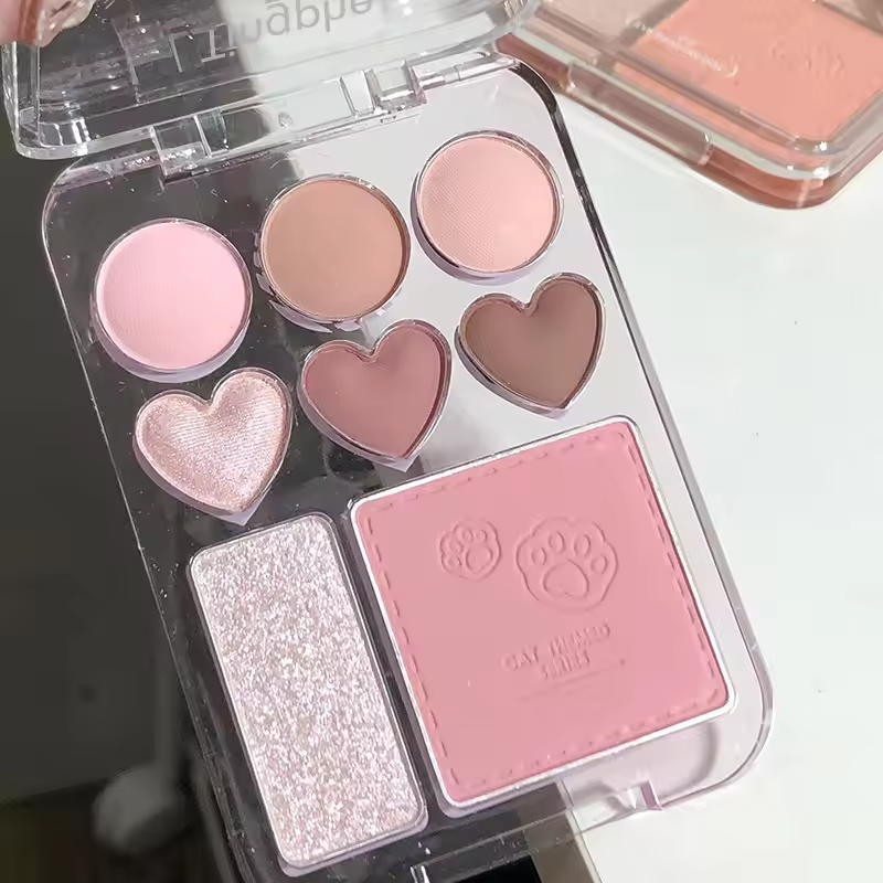 8-Color Pink Orange Eyeshadow Palette