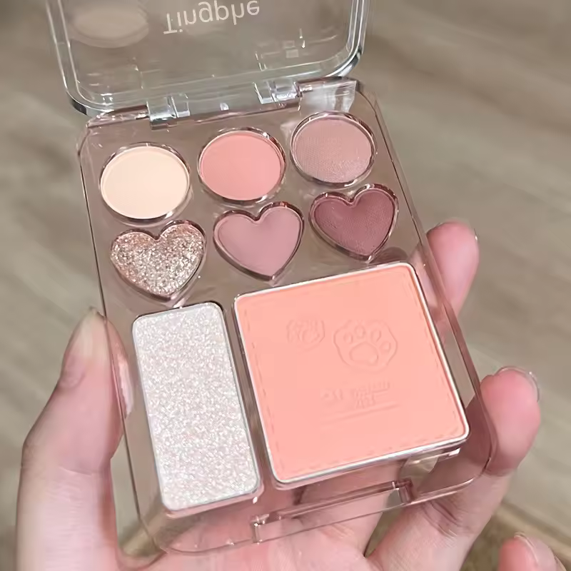 8-Color Pink Orange Eyeshadow Palette